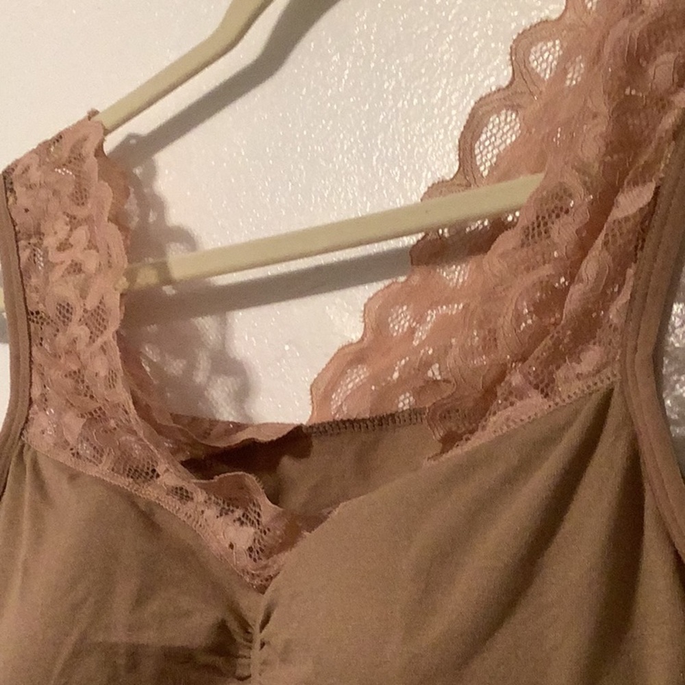 2X Tan Lace Bralette No Wire Plus size Curvy and Comfy